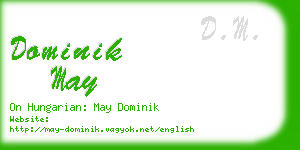 dominik may business card
